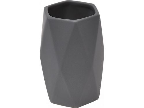 Камена Чаша за тоалет дијамантски облик - ТЕМНО СИВА